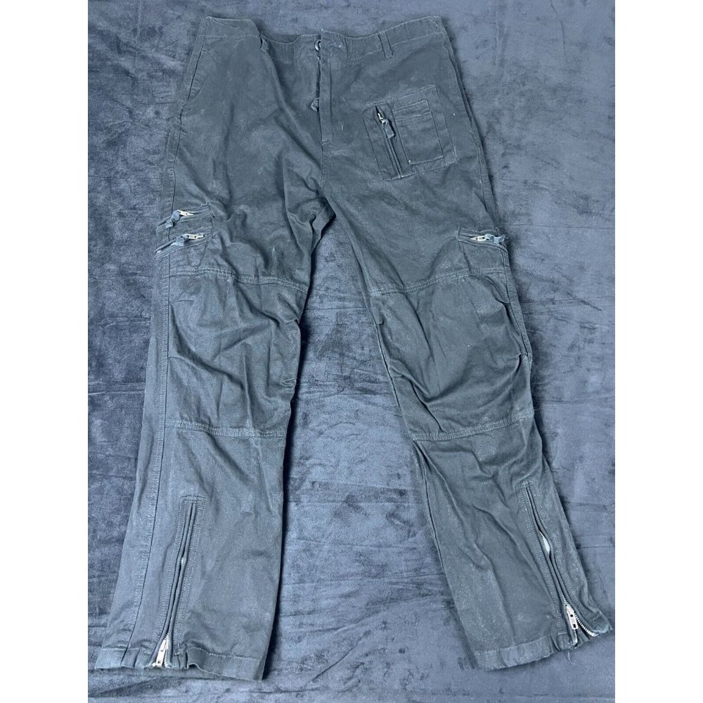 Union Army US Army Military Mens Cargo Airborne Pants Black Zip PocketsSize 34